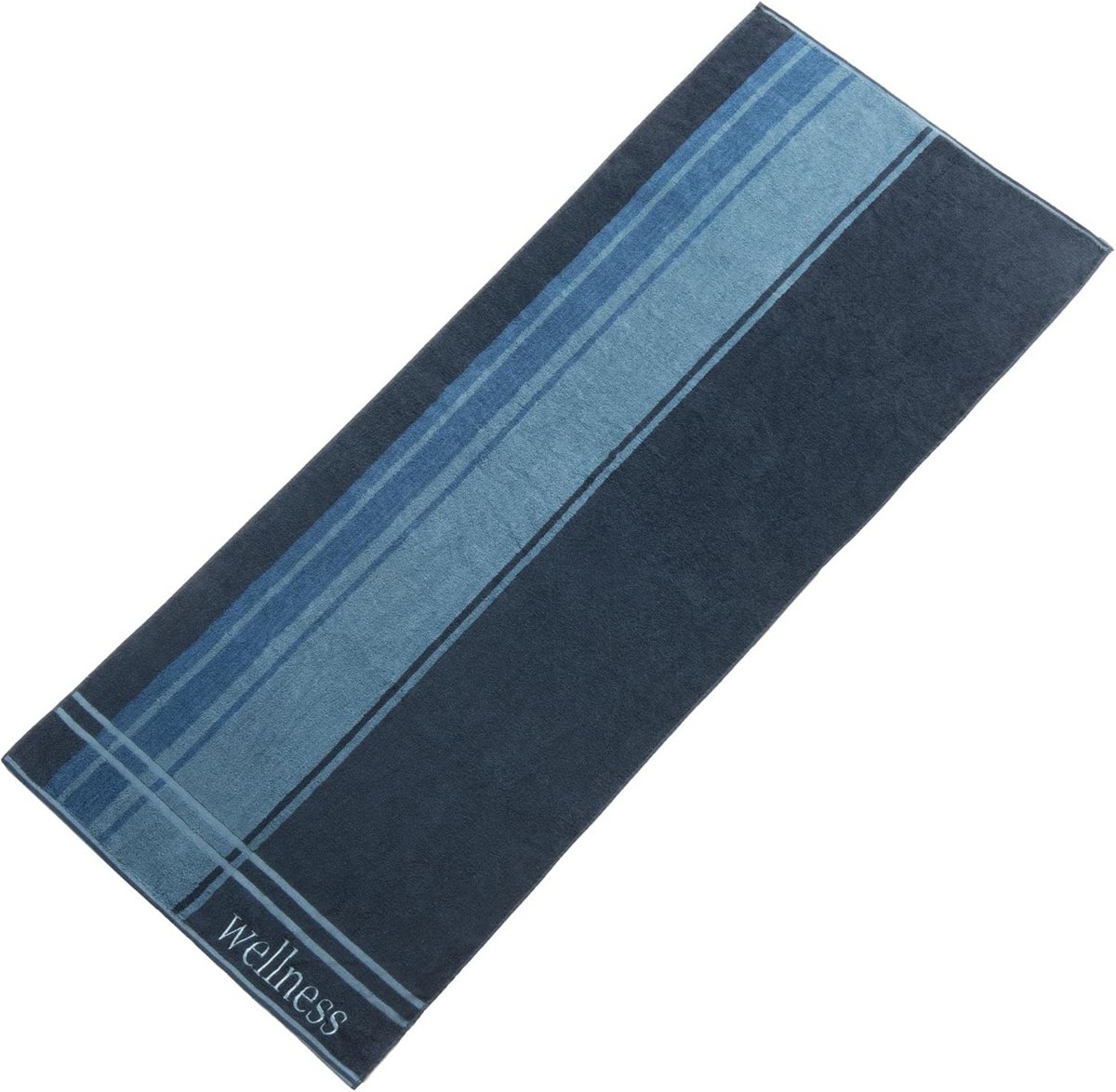 Luxe Saunahanddoek 80 x 200 cm Donkerblauw Katoen Badstof Strandlaken