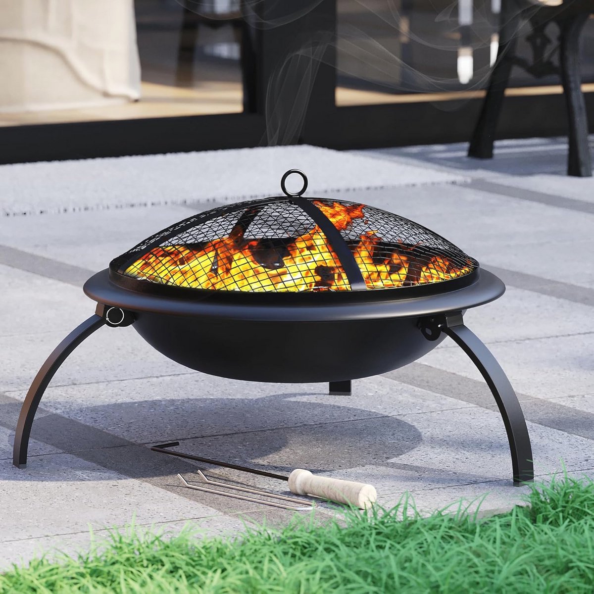 Inclusieve Inklapbare Vuurschaal voor Tuin en Terras – Perfect voor Grillen en Kamperen