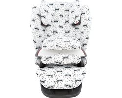 Kinder Autostoelhoes Compatibel met Cybex Pallas en M-FIX - Raccoon Stijl