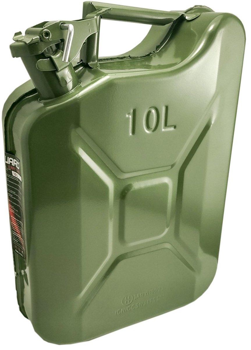 Jerrycan Groen - metaal - 10 L - groen 1 Stuks [10889B]