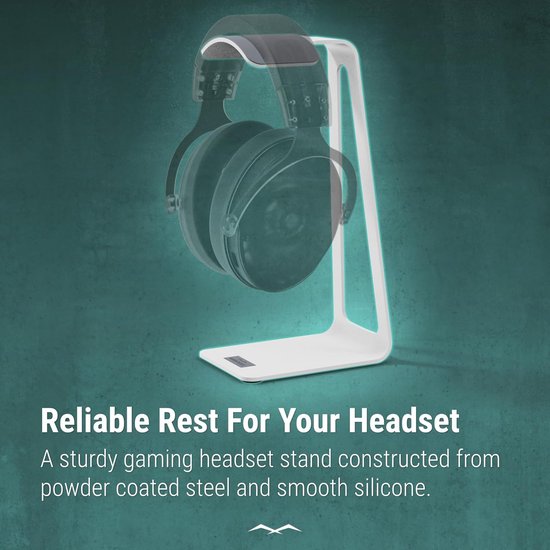 Gaming Headset Standaard met Hoofdbandsteun - Wit van Merkloos — afbeelding 2