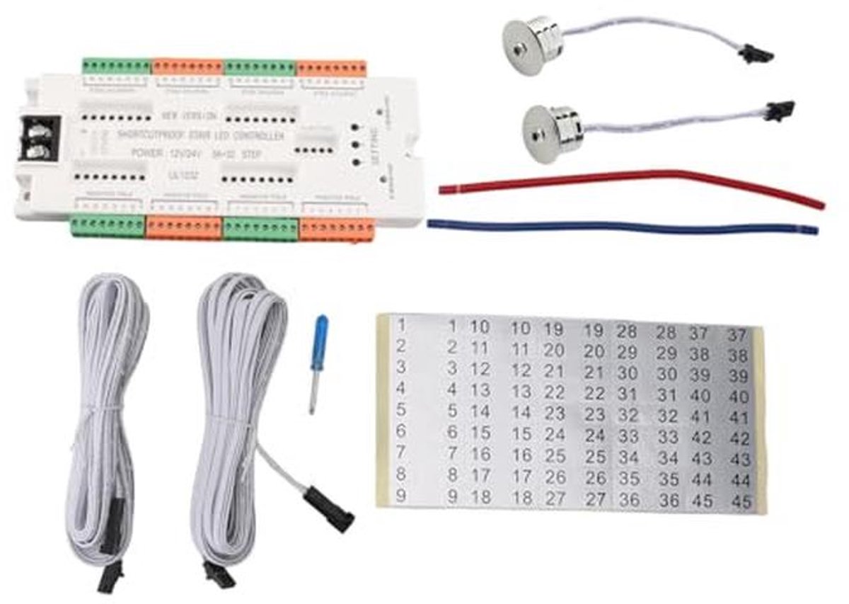 Bewegingssensor LED Traplicht Controller - 32 Kanalen, Automatische Stapverlichting voor Trappen