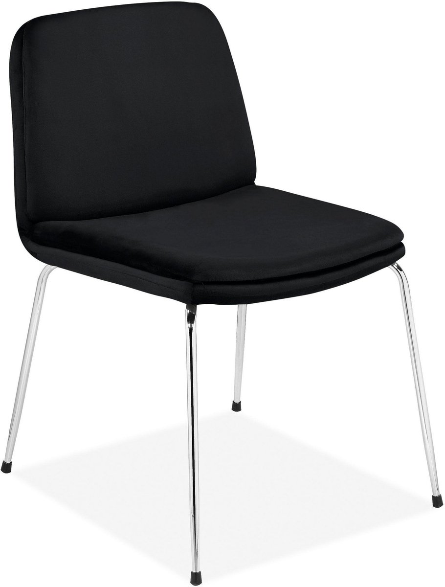 Notio Living Heine-Eetstoel - Set van 2 - Zwart PU Black