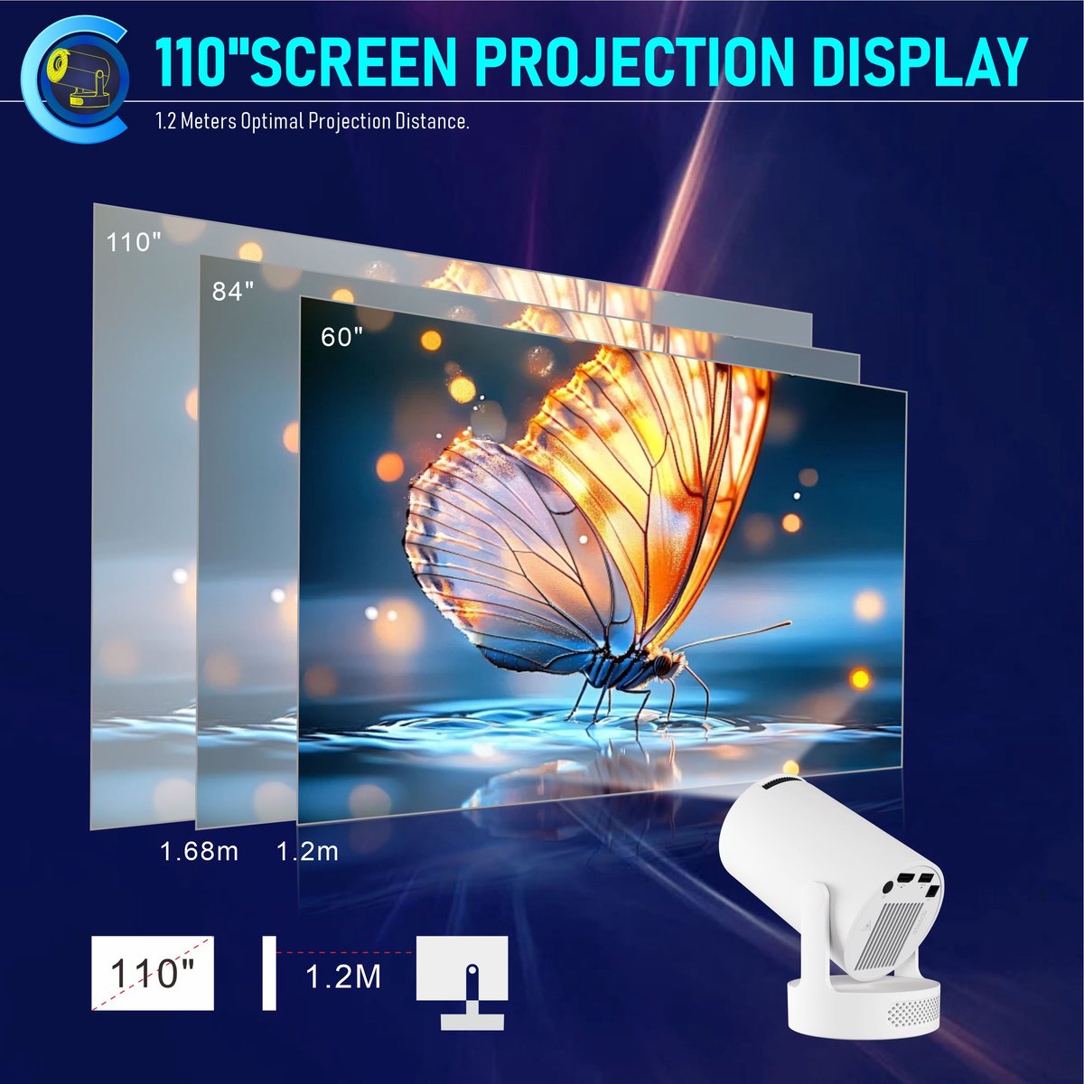 HY300 Smart Projector WiFi 6 thumbnail 8