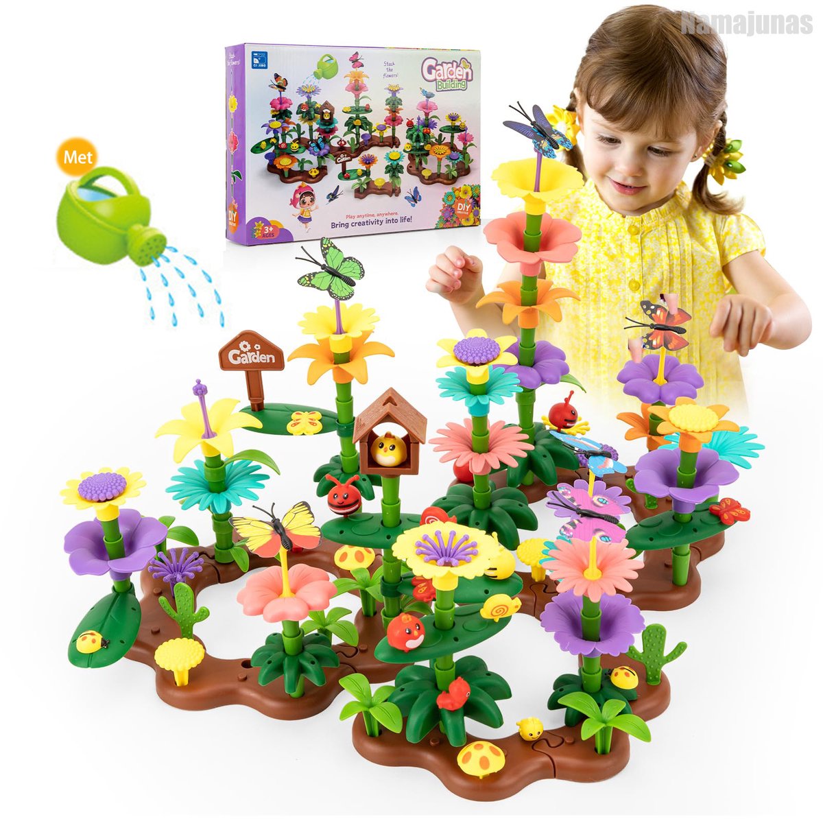 Namajunas - Bloemen fijne motoriek speelgoed - 183st - Jongens Speelgoed 5 Jaar - Open ended speelgoed Meisjes speelgoed 6 jaar - Kleuter speelgoed 4 jaar - Sinterklaas cadeautjes Speelgoed 7 jaar - Het grote speelgoedboek Speelgoed meisje 3 jaar