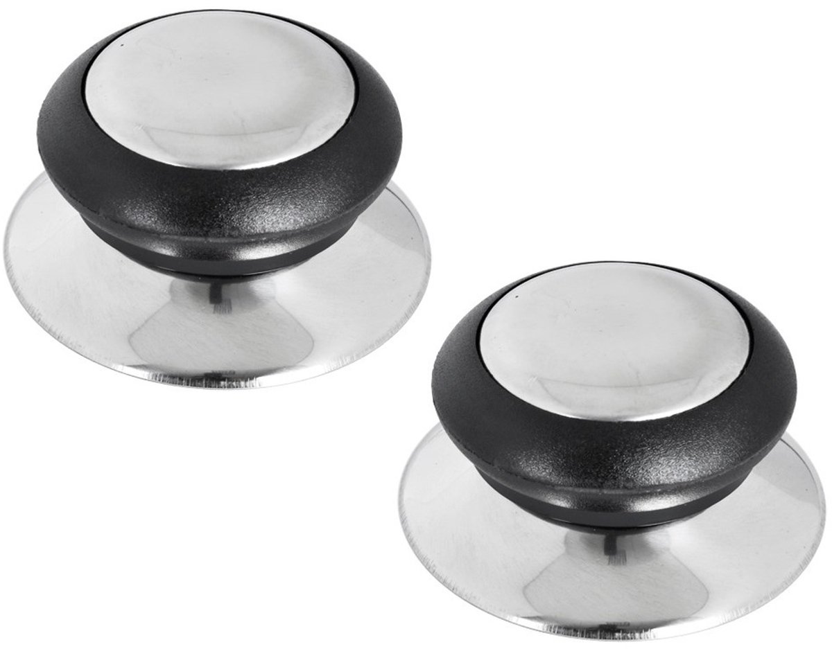 Orion - Stalen Dekselknop Set - 2 Stuks - Universeel - Ergonomisch