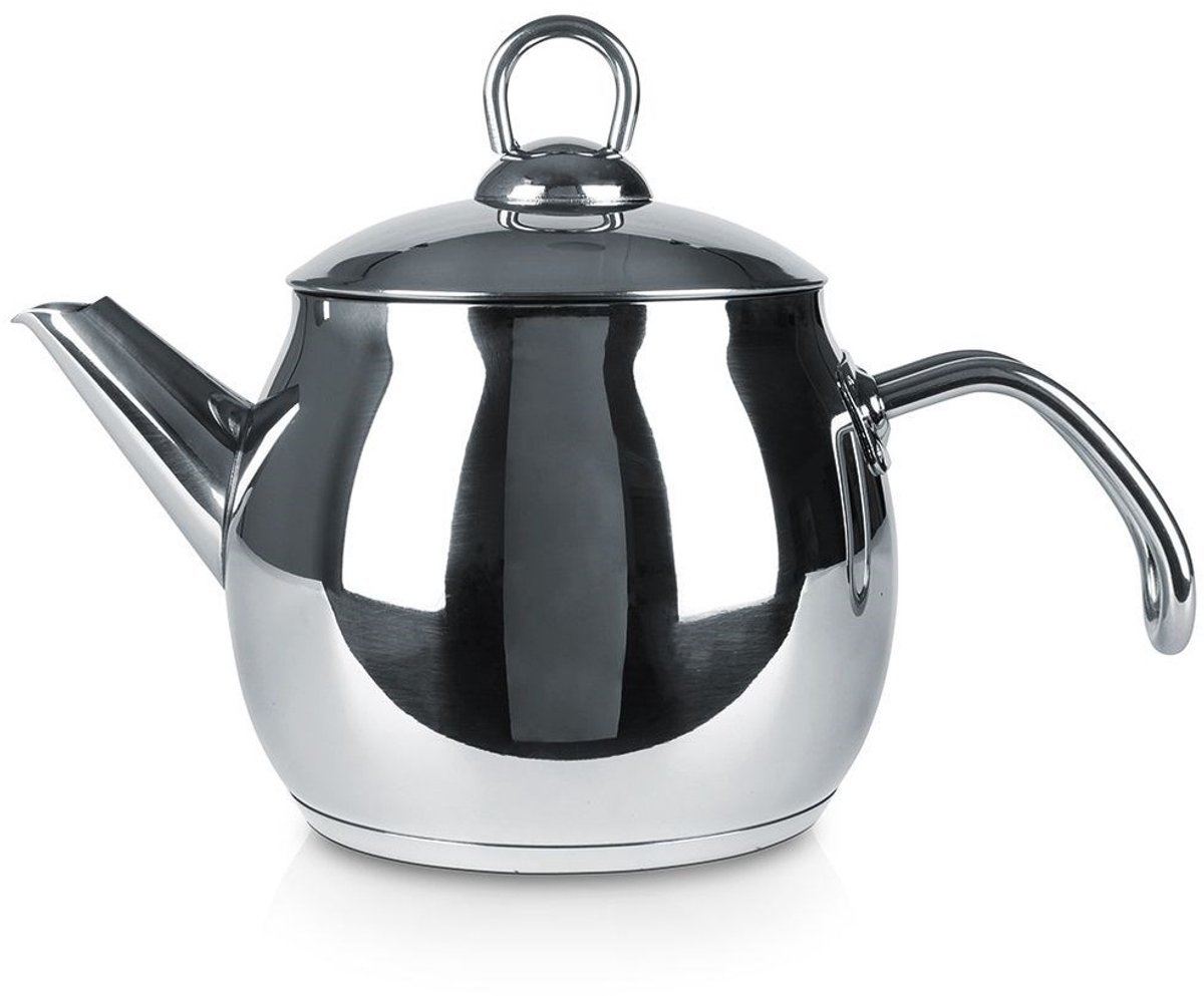 Orion Anett Serie - Stalen Theepot - 1,2 l - Zilver - Verwijderbare Deksel