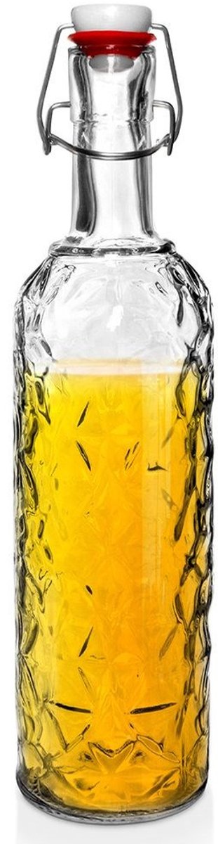 Orion Retro Serie - Glazen Fles met Klipsluiting - 1,1 L - Decoratieve Fles
