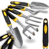 GoGarden - Ensemble d'outils de jardin - Poignées ergonomiques - Résistant à la rouille - Comprenant 5 outils