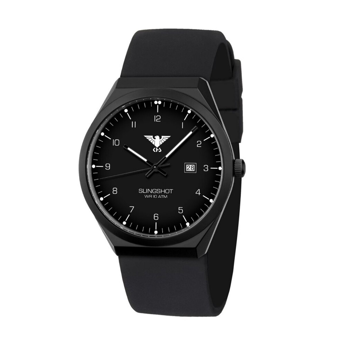 KHS - KHS.SLIBS.SB - Polshorloge - Heren - Kwarts - SLINGSHOT Black Steel