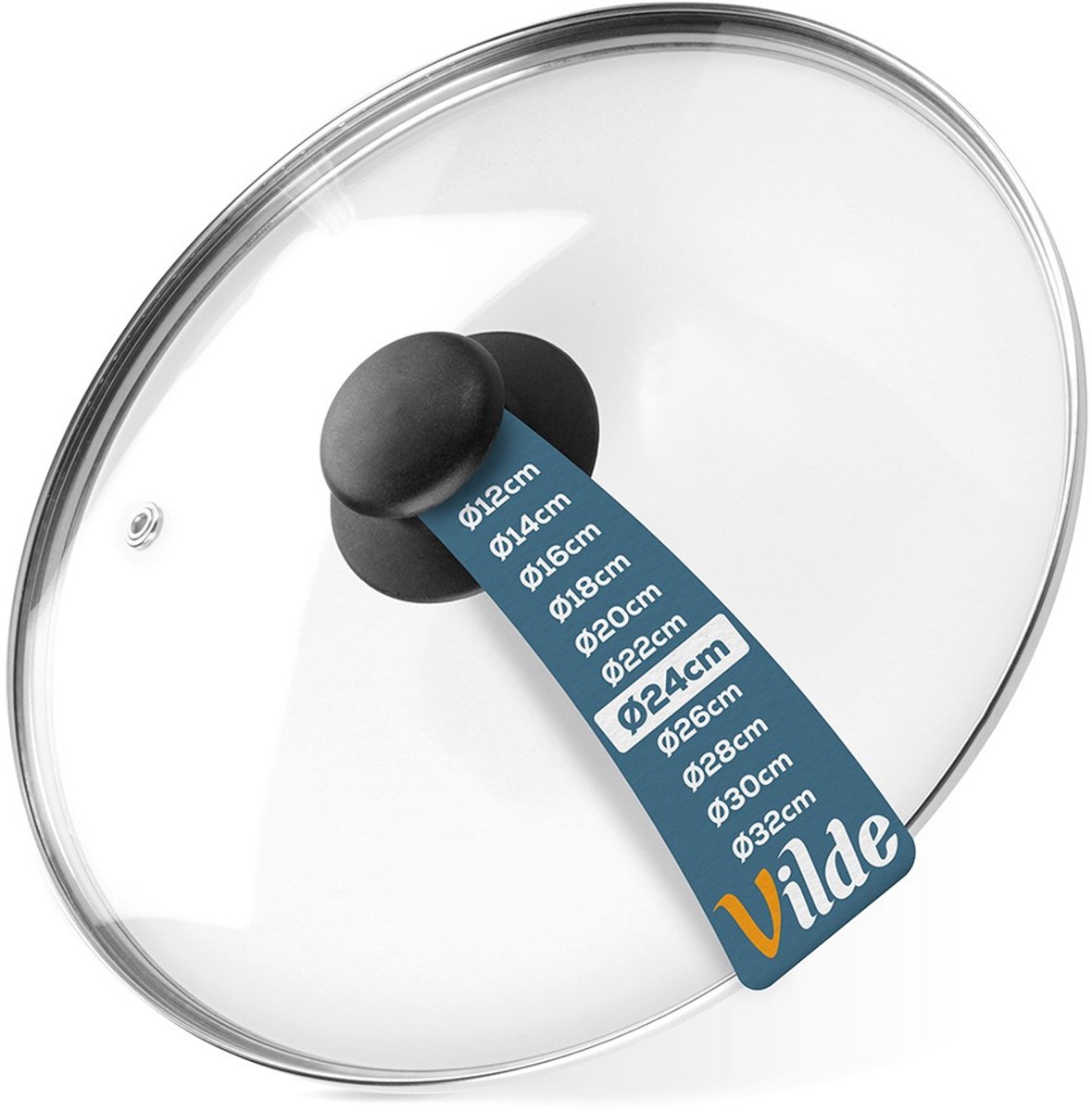 Deksel Glas Hittebestendig 24 cm - Pannendeksel - Pandeksel - Potdeksel