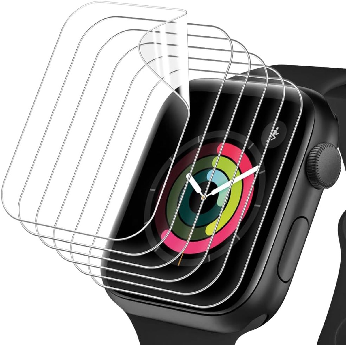 Protective Film voor Apple Watch 1/2/3 38 mm - Pack van 6 Schermbeschermer - Armor Film - HD Duidelijke Schermbeschermer - Zachte TPU Film - Schermbeschermer voor iWatch 1/2/3 - Glas