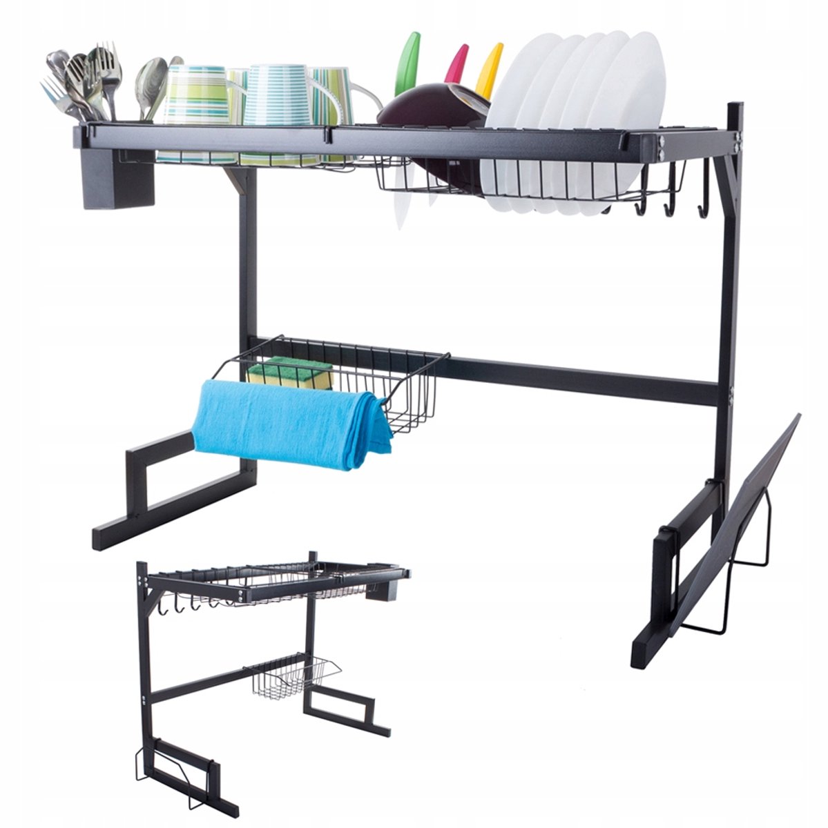 Loft Afdruiprek voor Keukengerei - Zwart, Ruim en Duurzaam