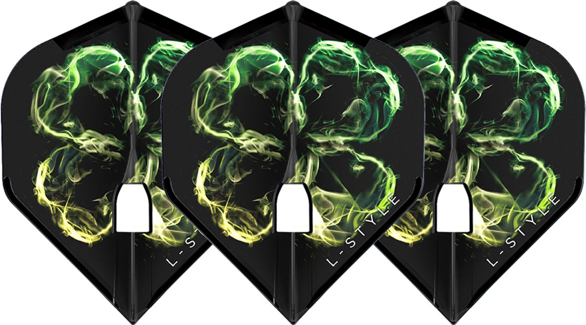 L-Style Champagne Flight L1 Standard Robyn Byrne V2 Black - Dart Flights