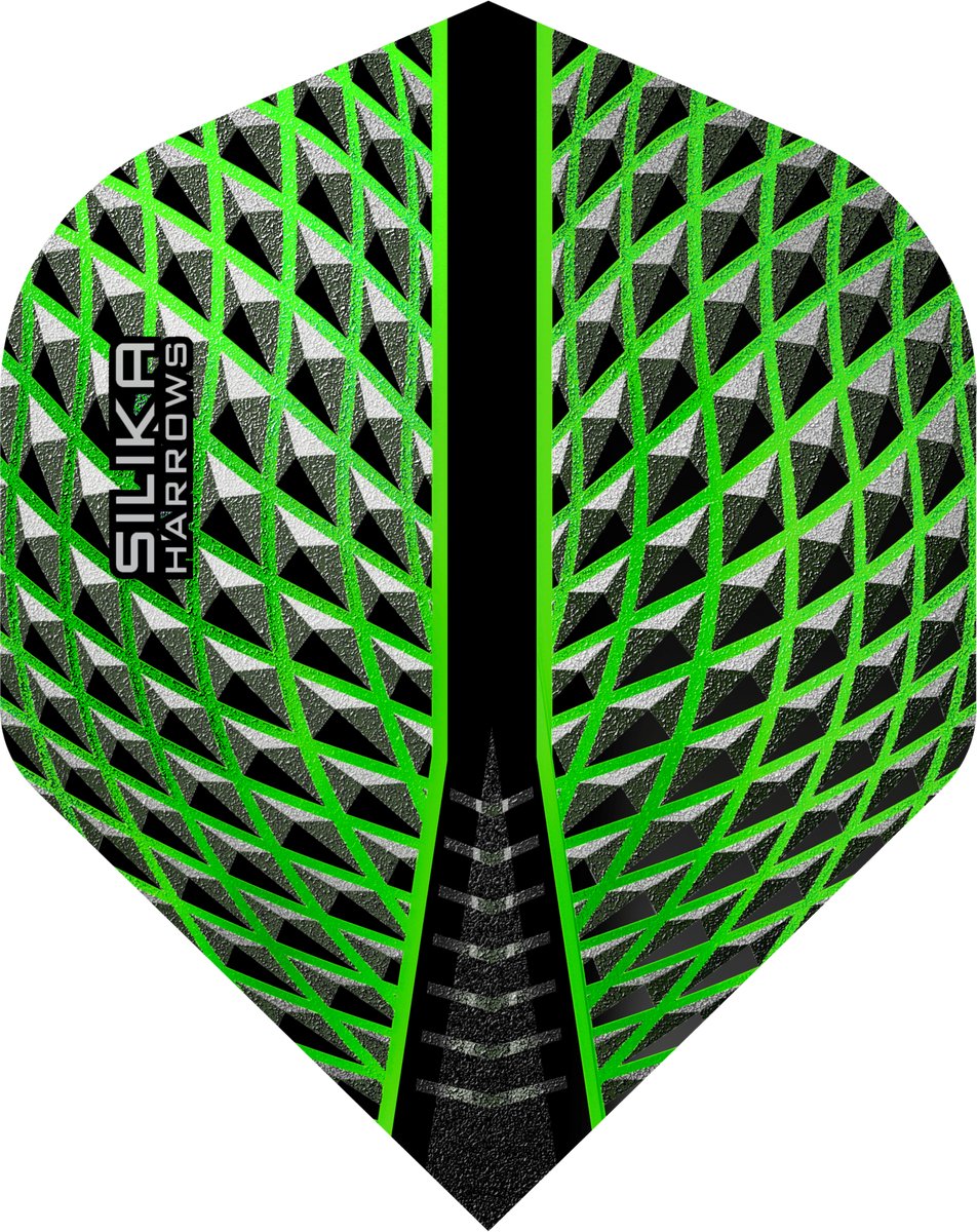 Harrows Silika NO2 Green Tough Crystalline Coated - Dart Flights