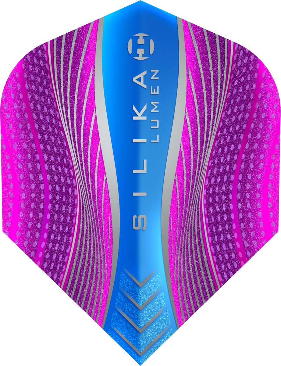 Harrows Silika Lumen Round NO6 Aqua & Pink Tough Crystalline Coated - Dart Flights