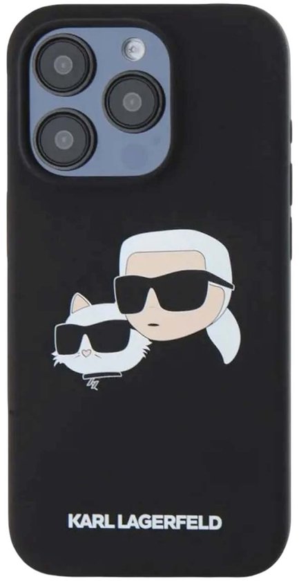 Karl - Lagerfeld - Coque en Siliconen Karl&Choupette MagSafe pour iPhone - 15 - Pro - Max - noir