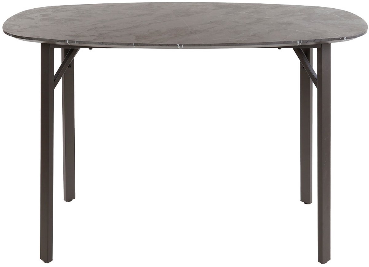 AnLi Style Bartafel Onyx deens ovaal 140cm / 3D melamine graphite Antraciet