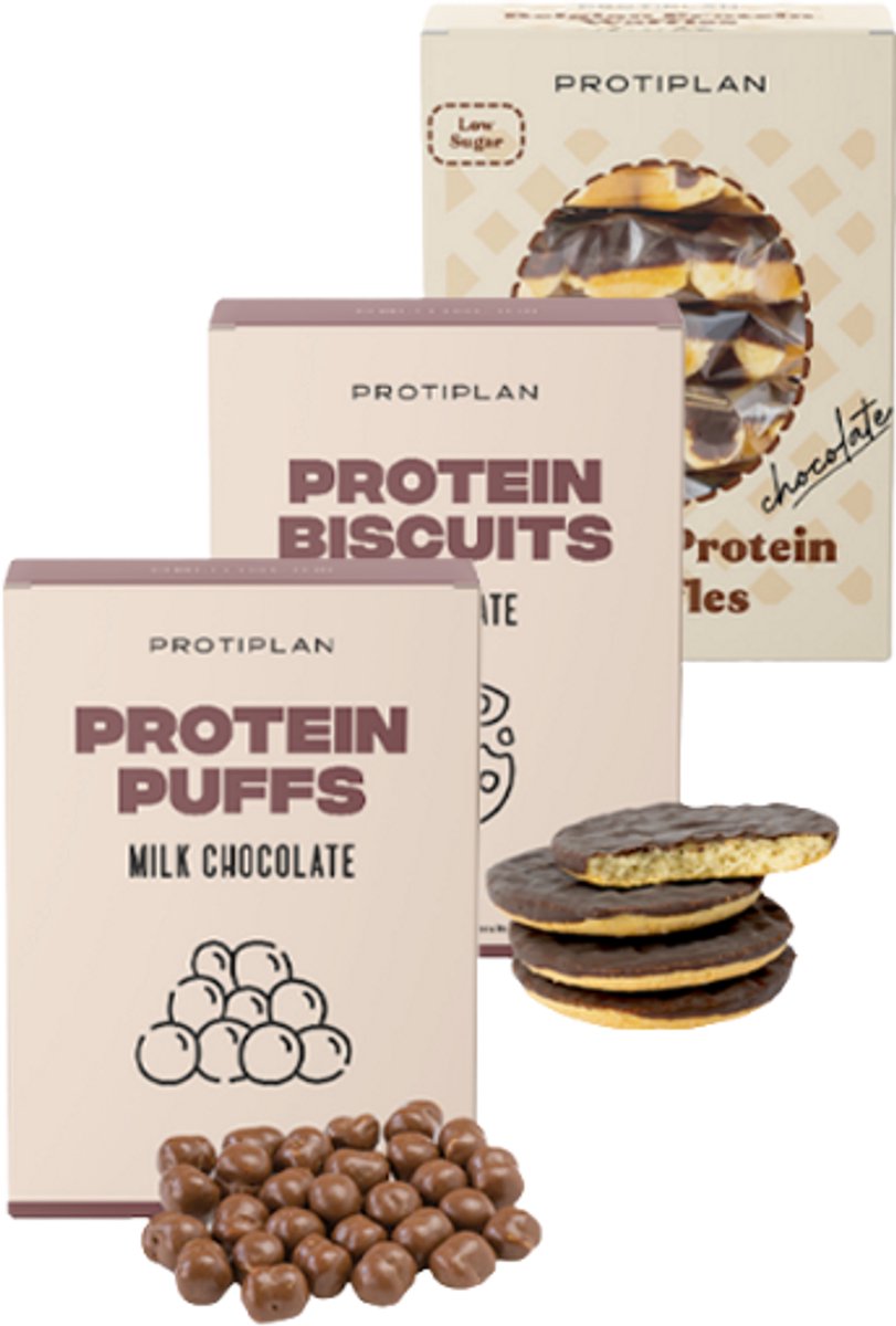 Protiplan - Mix Chocolade Snacks - 3 varianten - Low carb snack - Voordeelpakket