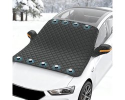 Autovoorruit Dekzeil 3-Laags Magnetisch - Vorst en Sneeuw Beschermer - Universeel Voor de Meeste Auto's - Winter Zonnescherm - (Zwart, Verhoogd)-160*120cm