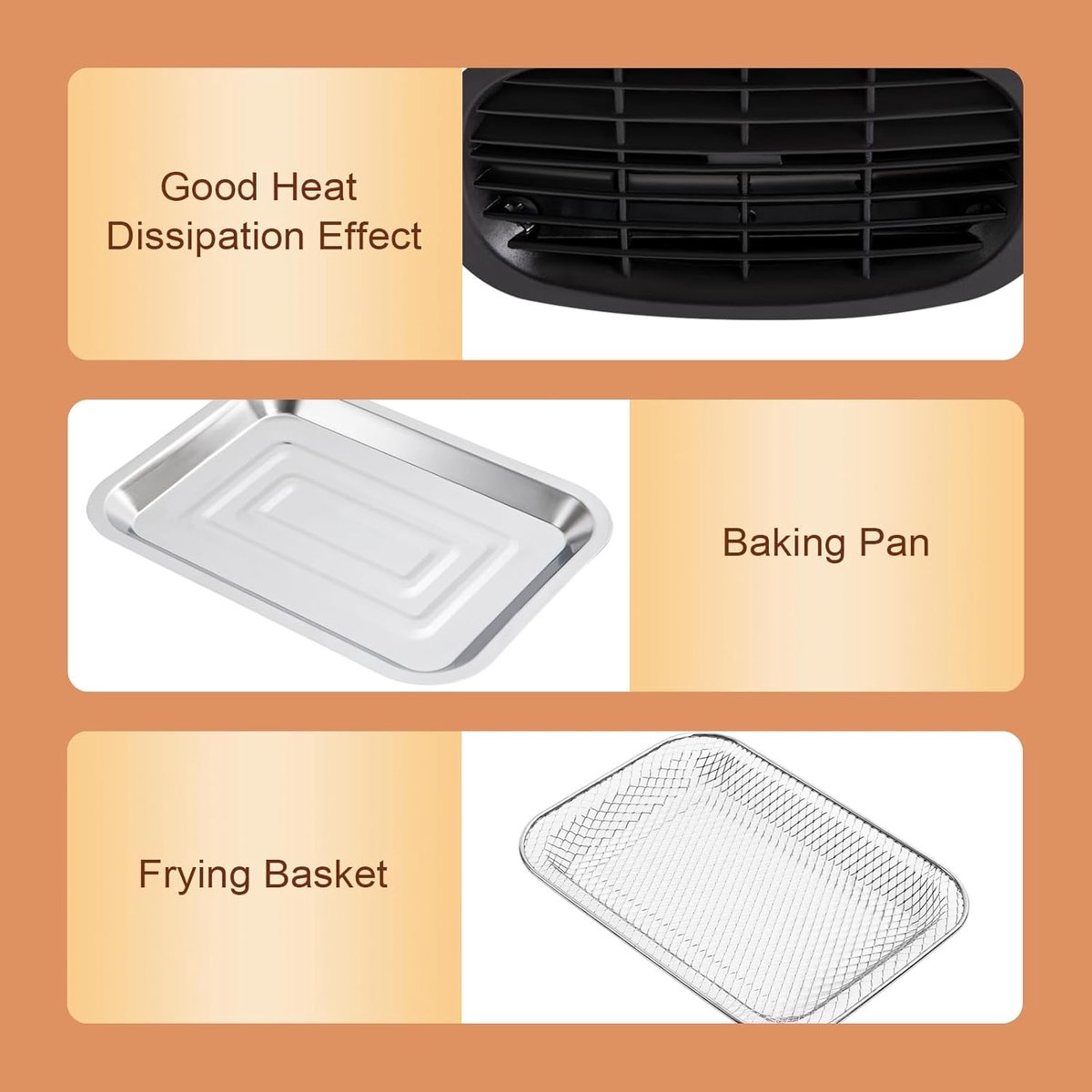 Dongguan Yueyuan Airfryer XXL met Dubbele Lade - 11L - Zwart - afbeelding 2