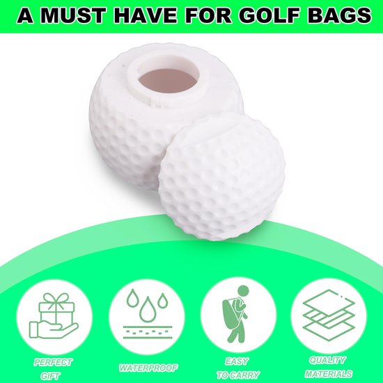 IMPERATORIS® Golf Oefenballen - Airflow Ballen - Geperforeerde Plastic Ballen - Voor Training in Tuin en Binnen - Lichtgewicht - Set van 4 - witte van IMPERATORIS — afbeelding 2