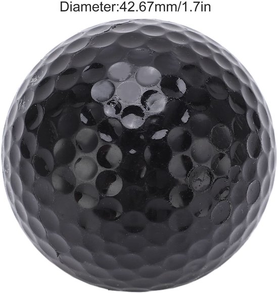 IMPERATORIS® Golf Oefenballen - Airflow Ballen - Geperforeerde Plastic Ballen - Voor Training in Tuin en Binnen - Lichtgewicht - Set van 1 - zwarte van IMPERATORIS — afbeelding 4