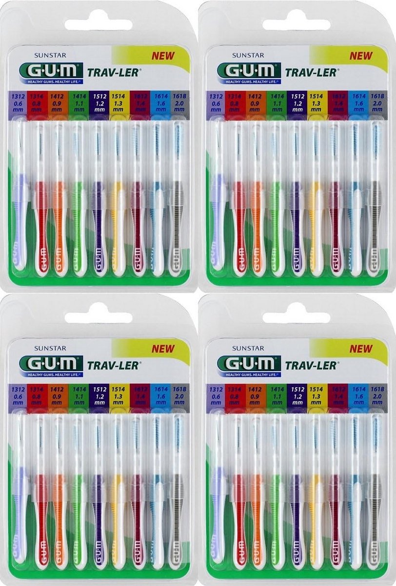 Mixtes Set met 4 Interdentale Borstels voor Reisgebruik