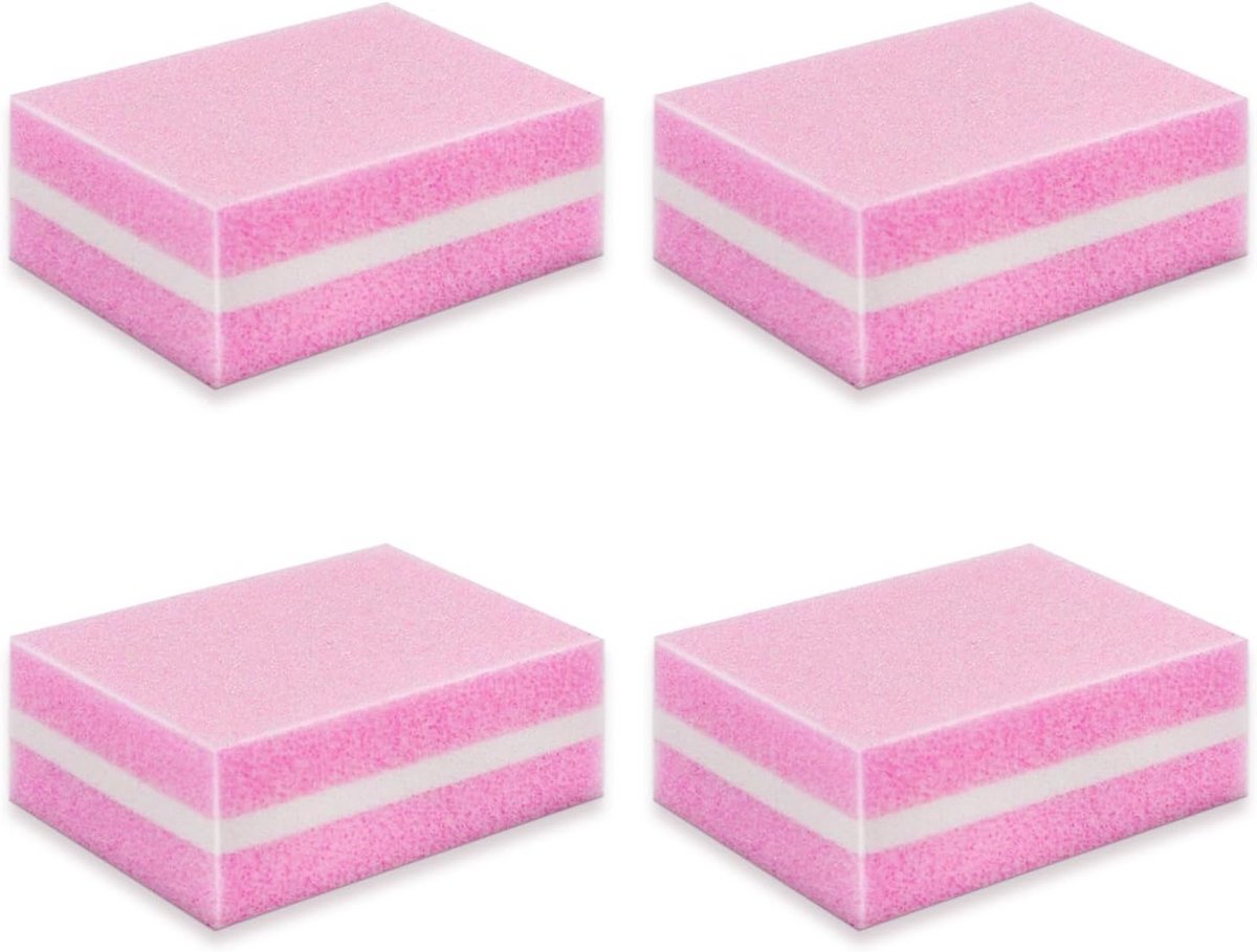 Nagelbufferblok voor manicure en nagelschuren - 4-delige set voor thuis en salon