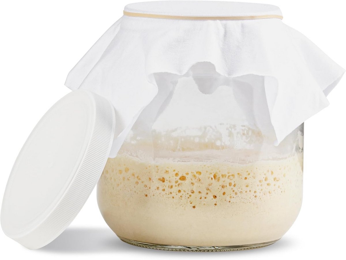 Zuurdesem Starter Pot - Half Gallon Brede Opening Pot voor Zuurdesem en Fermentatie