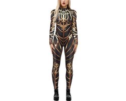 Skelet Jumpsuit Dames - Halloween Kostuum - Clubwear & Cosplay