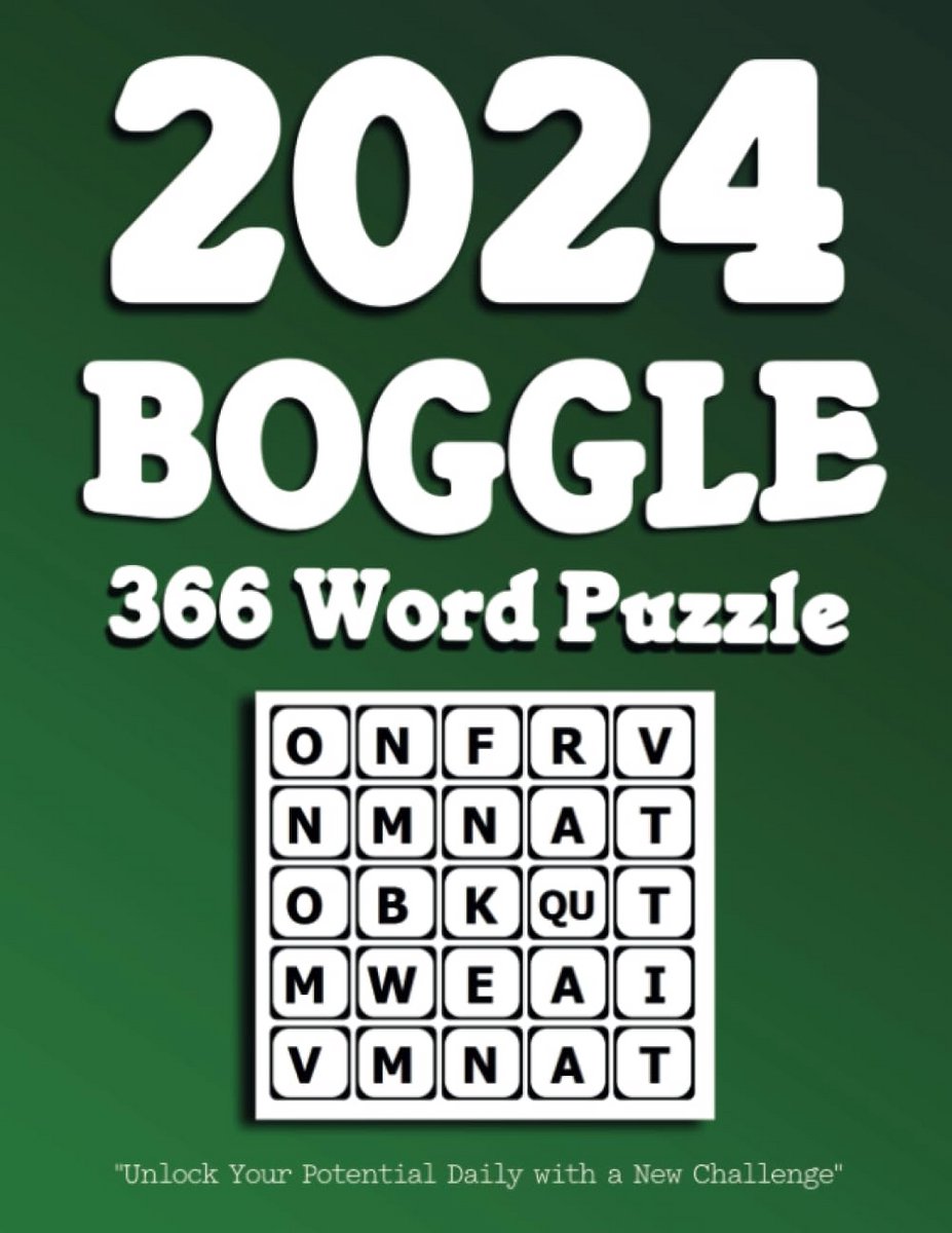 Ontdek dagelijkse uitdagingen met 366 puzzels - Boggle Puzzelboek 2024