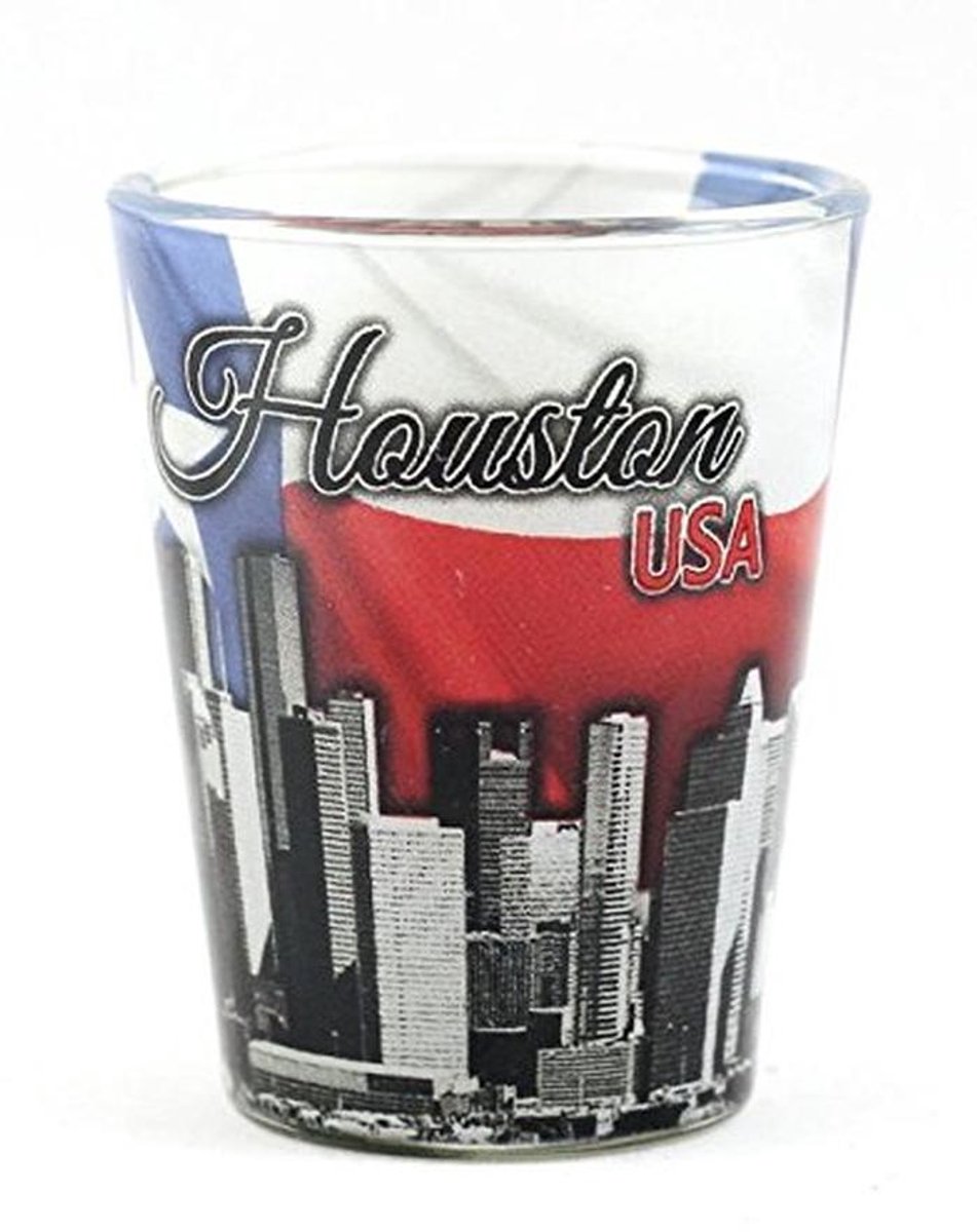 Souvenir Shot Glass met Skyline van Houston Texas - Verzamelobject