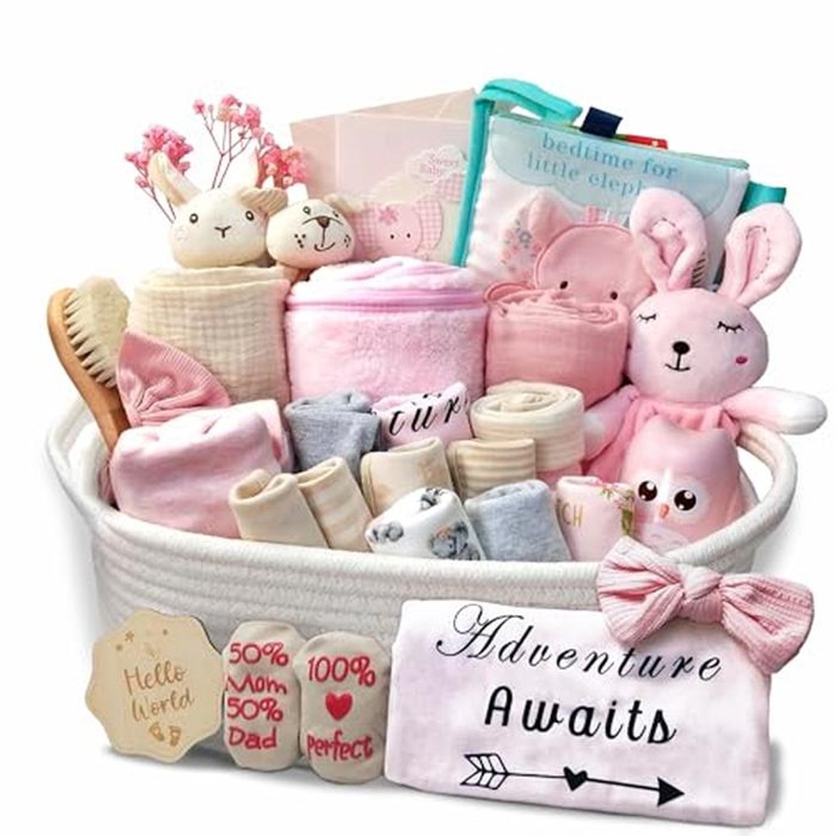 Baby Shower Geschenken voor Meisjes - 27-delige Set met Essentiële Musthaves