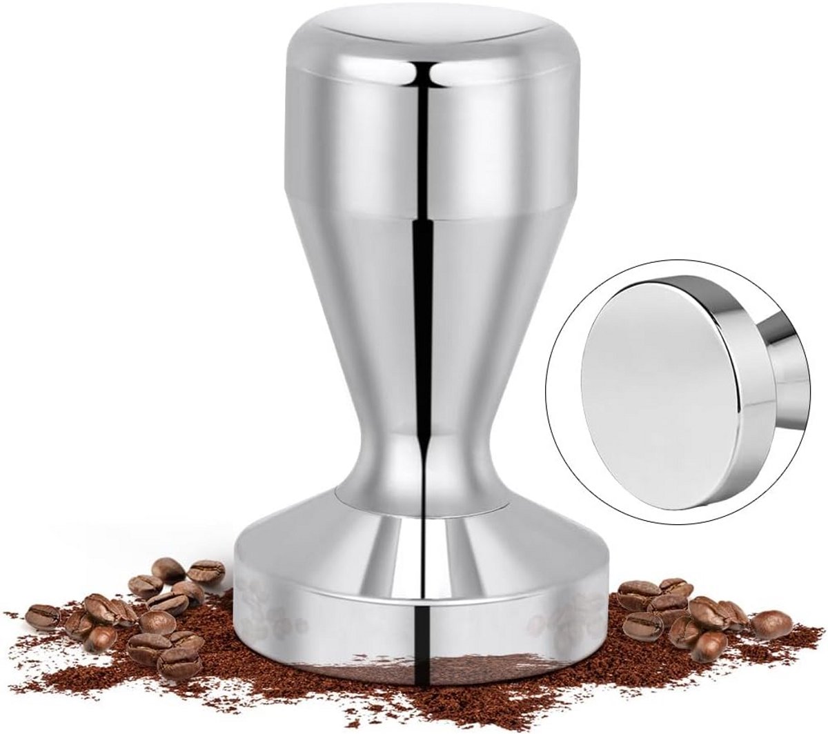 Koffiestamper 51 mm - Roestvrij Staal Espresso Tamper met Ergonomische Handgreep