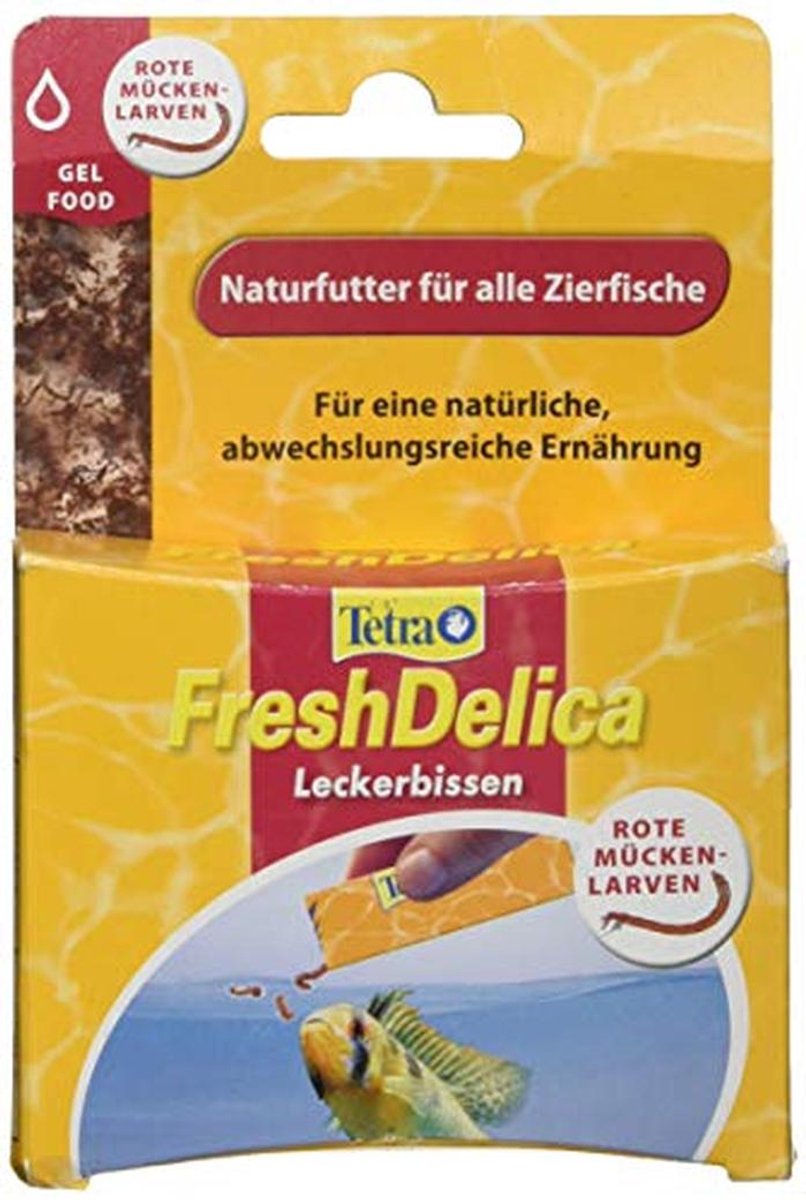 Natuurlijke voedingsgel voor siervissen - Bloedwormen lekkernijen 16 x 3 g