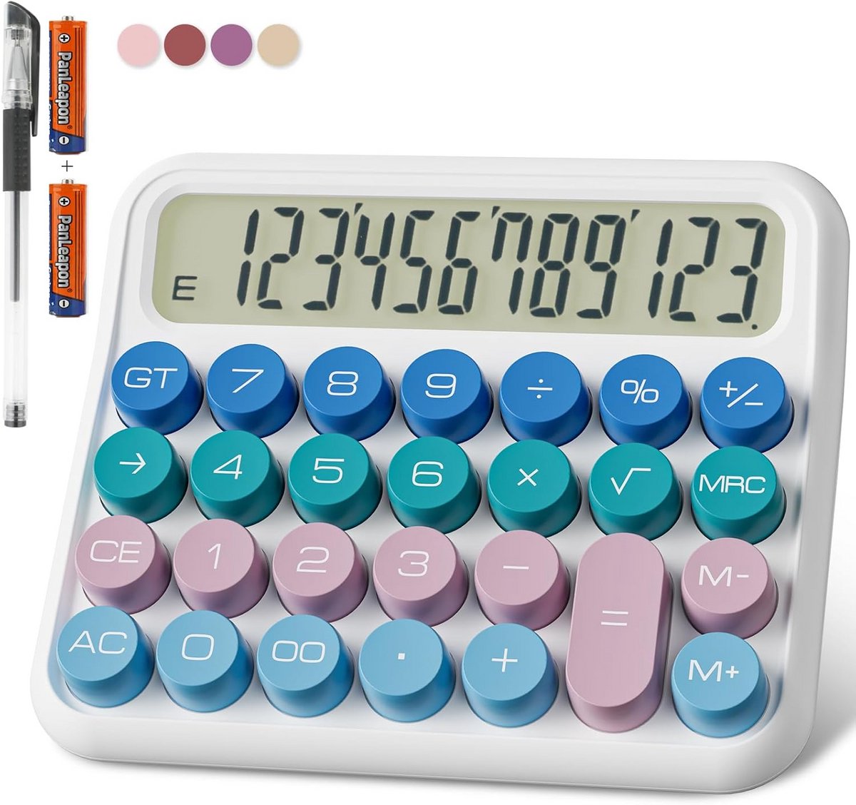 Grote 12 Cijfer Schoolcalculator met Batterij en Groot Display