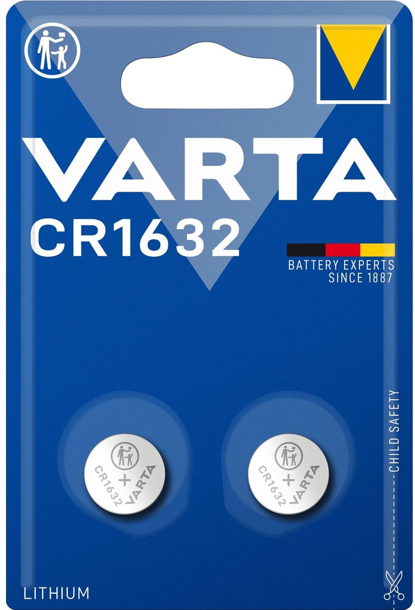 CR1632 3V Lithium Batterijen (2 Stuks) - Voor Autosleutel, Tile Tracker en Hartslagmeter