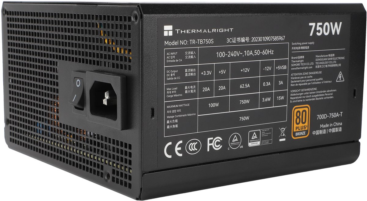 THERMALRIGHT – TB750S – ATX 3.0 – 750W – 12VHPWR Gen5