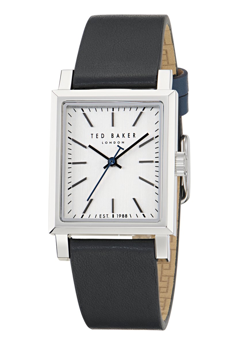 Ted Baker Jaareth Quartz Analoog Horloge Zwart Kast: 100% Roestvrij Staal | Armband: 100% Leer 26 mm BKPJAF501W0