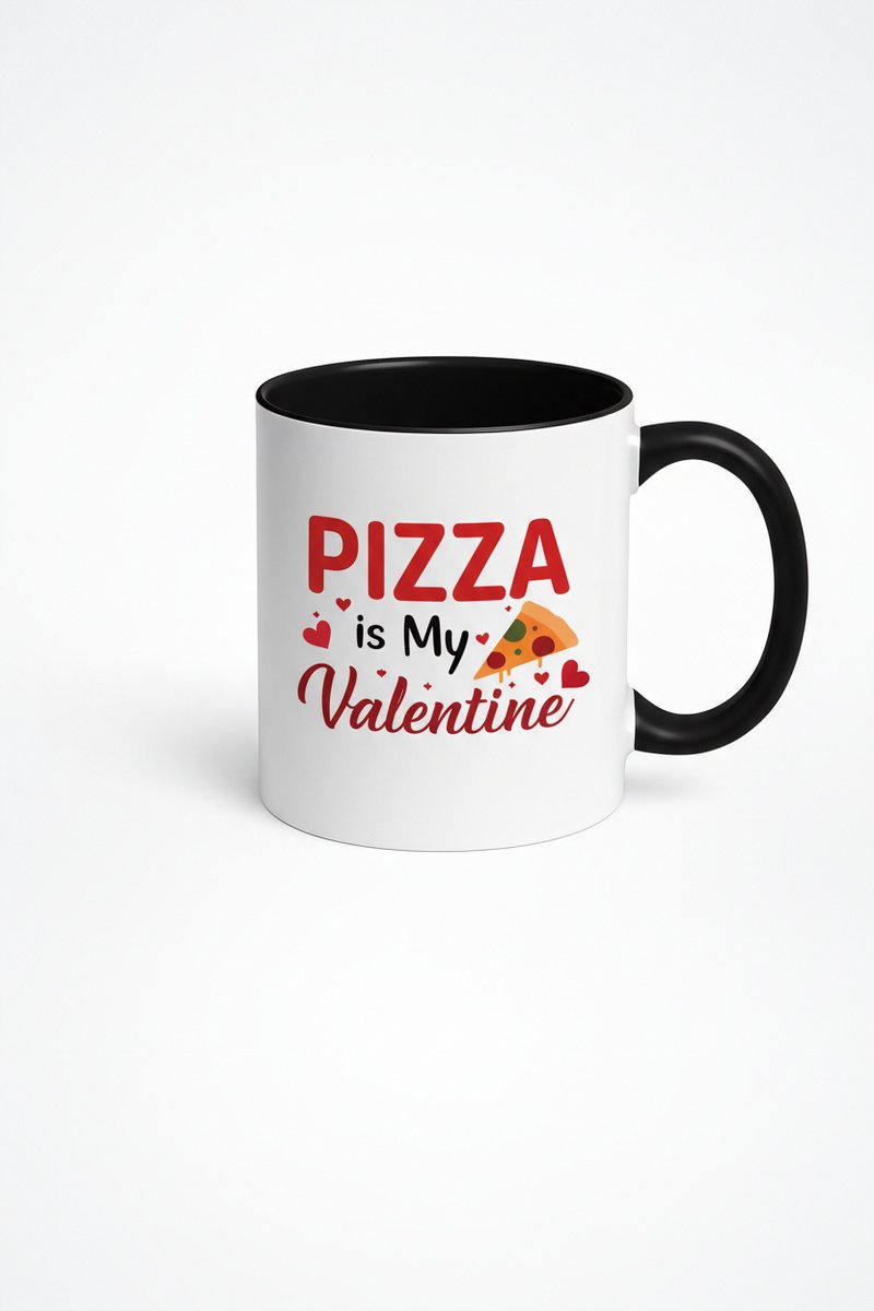 Pizza is My Valentine Mok - Grappig Valentijnscadeau voor Liefhebbers