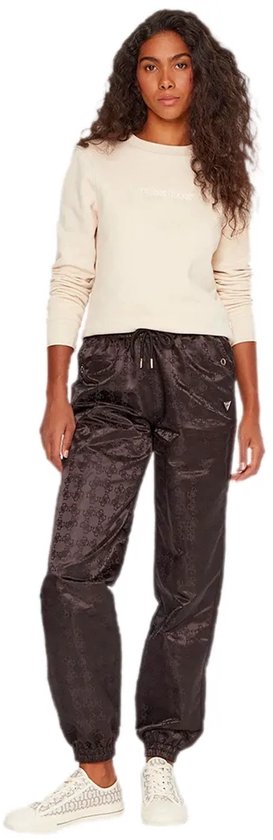 Guess Dames Broek Zwart V5YB14-WHFU0/Blk 4G Aop Long Pants