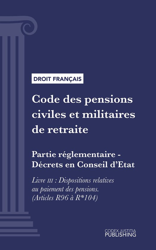 Code des pensions civiles et militaires de retraite - cover