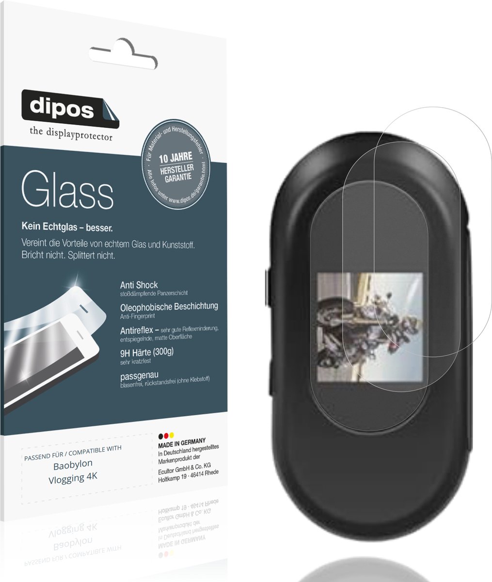 dipos – 2x Matte Pantserfolie geschikt voor Baobylon Vlogging 4K | 9H Screenprotector
