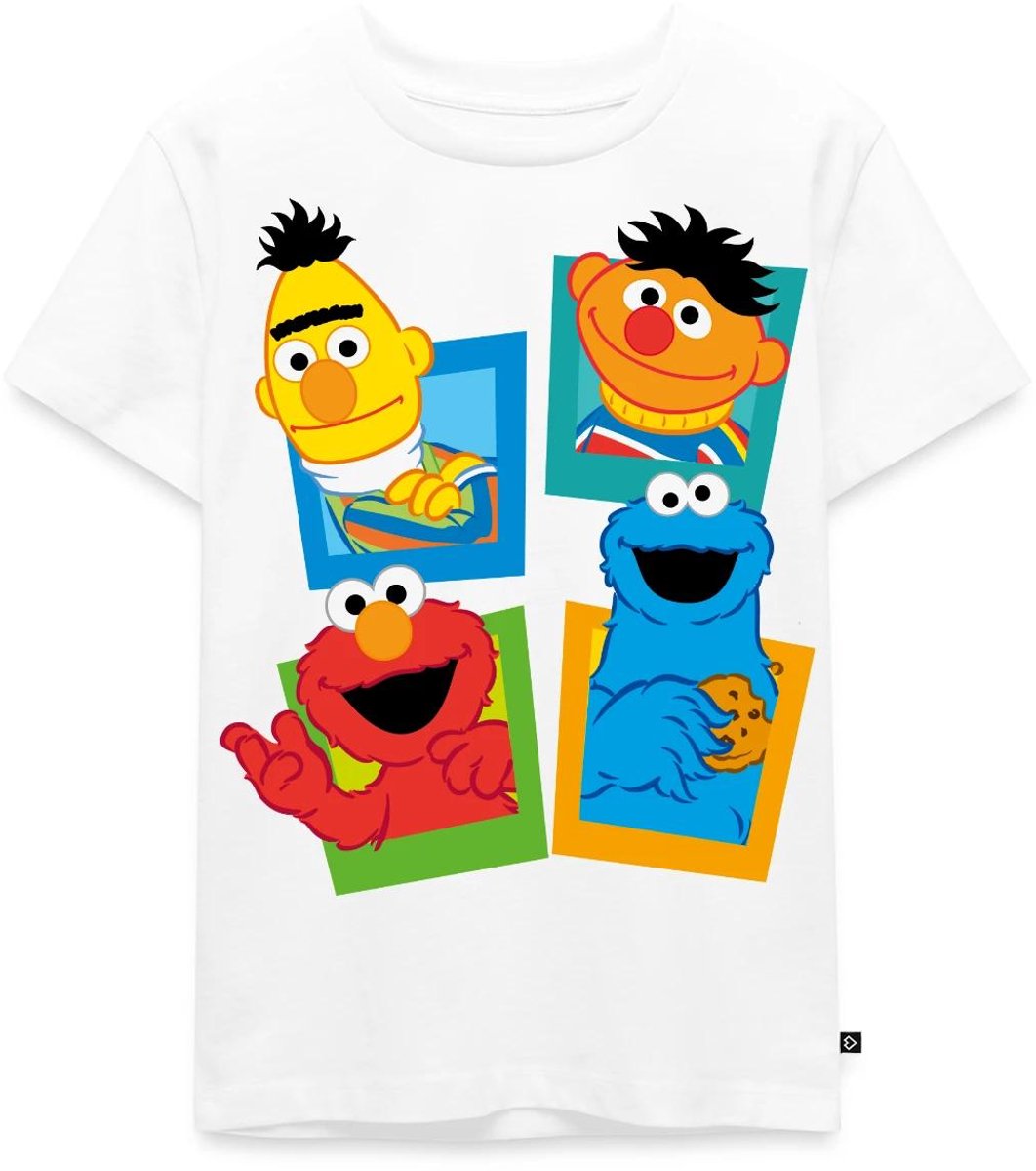 Sesamstraat Bert Ernie Elmo Koekiemonster Premium T Shirt Kinderen