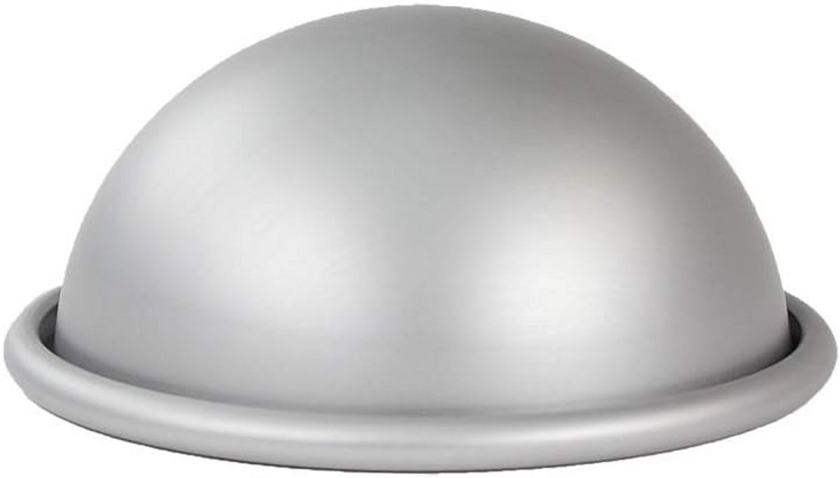 Ronde Bakvorm Halve Bol Aluminium Zilver