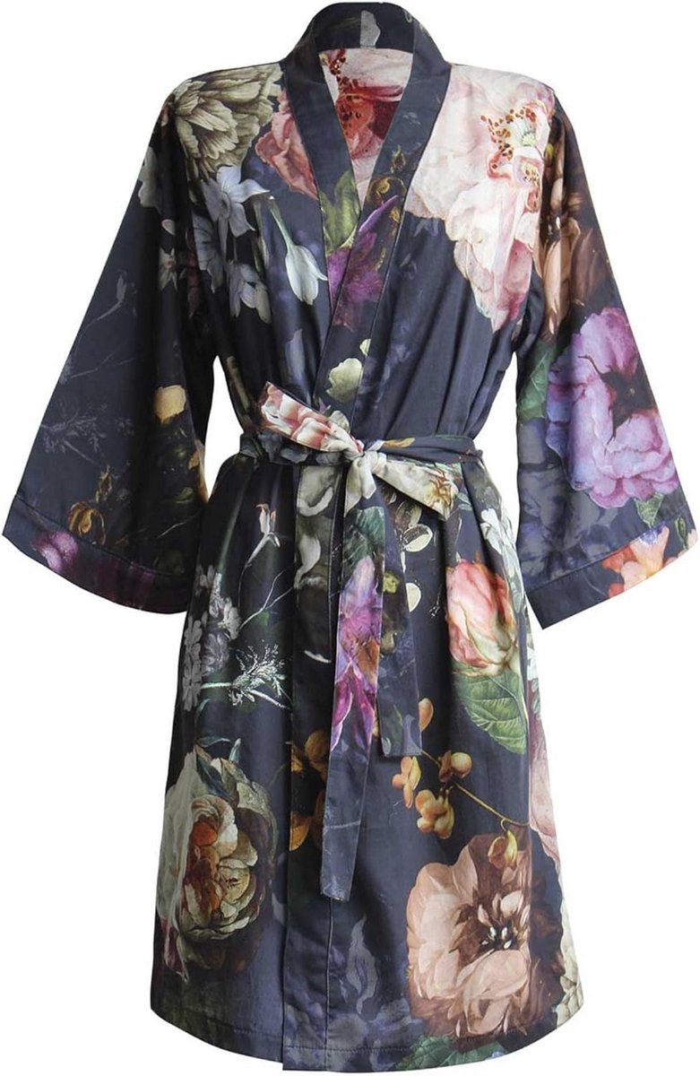 Kimono met Bloemenpatroon in Satijnen Katoen - Zacht en Verleidelijk