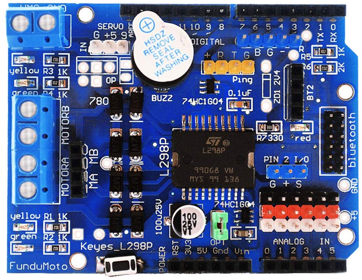 L298P Motor Driver Module H-Brug DC Stappenmotor Controller voor Arduino