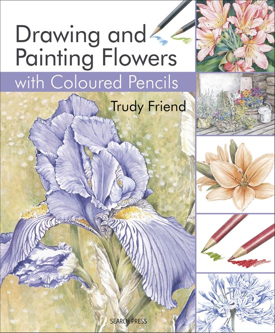 Drawing & Painting Flowers with Coloured Pencils - cover