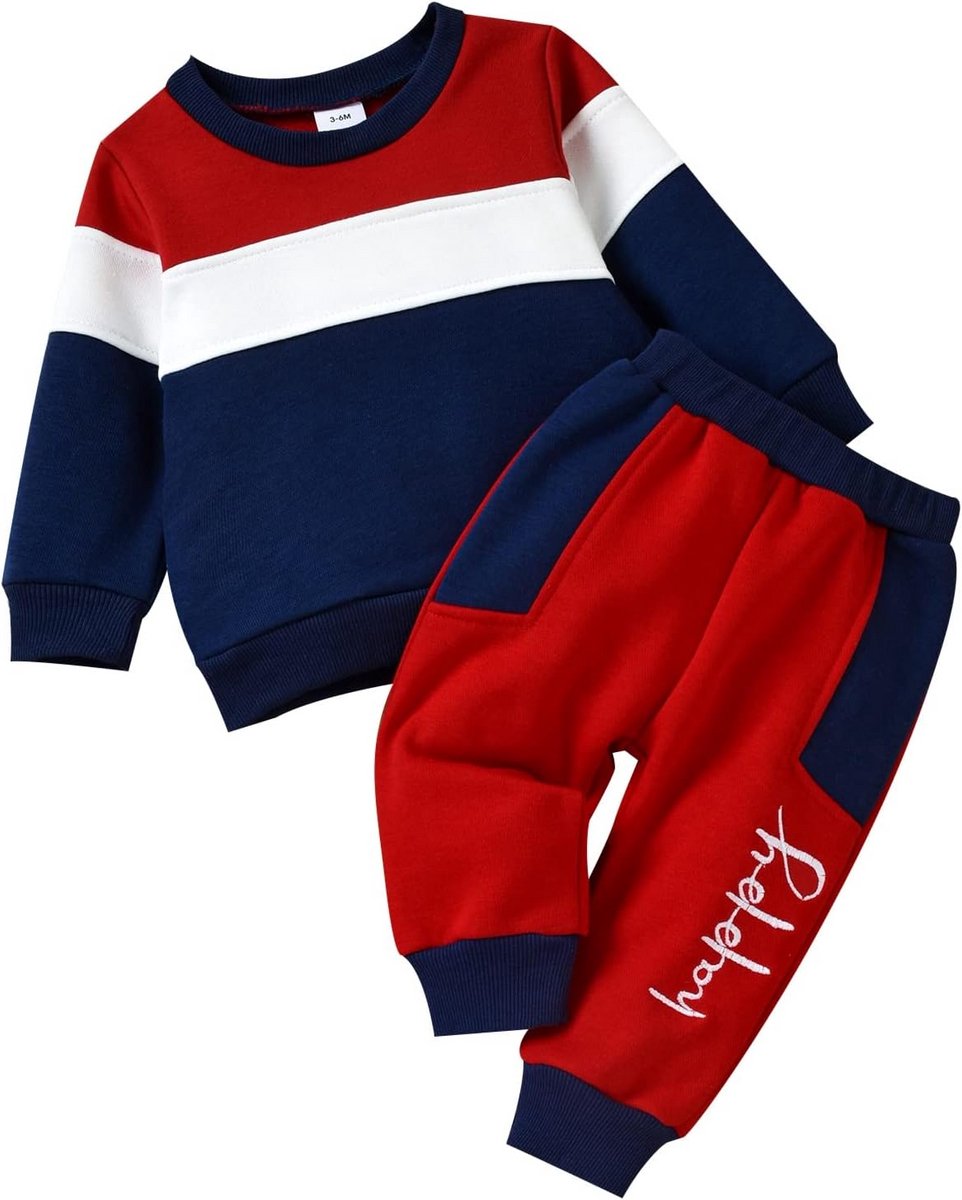 Baby Jongen Set Sweatshirt en Broek Lange Mouwen Herfst Winter Comfortabele Katoenen Kleding